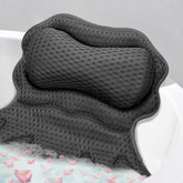 SetSail Almohada de baño ergonómica, vista frontal, soporte para cuello y espalda.