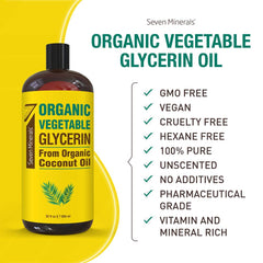 Glicerina vegetal Seven Minerals goteo suave, perfecta para mezclar aceites esenciales.