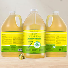 Seven Minerals Pure Castile: aceites orgánicos para una limpieza suave y nutritiva.