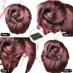 Sevensun horquillas en U, color negro y longitud 2,4 pulgadas