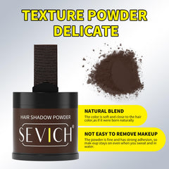 Sevich polvo de línea del cabello con aplicador incorporado para retoques rápidos.
