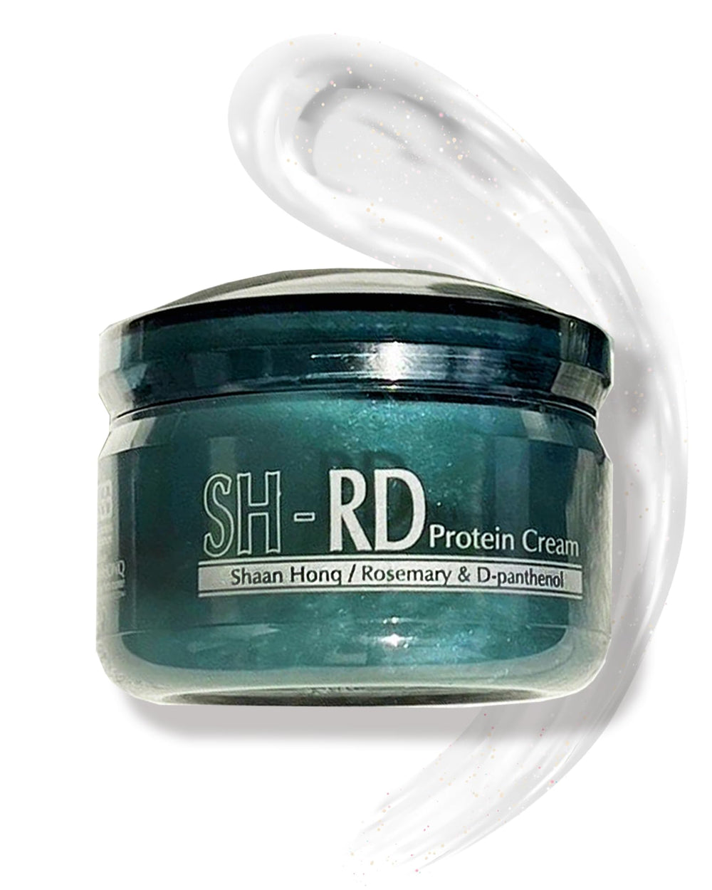 SH-RD Crema de Proteína: botella vertiendo para hidratación rápida y reparación suave del cabello.