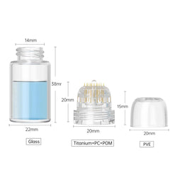 shake beauty derma stamp titanio 20 agujas 0,25 mm para cuidado suave de la piel