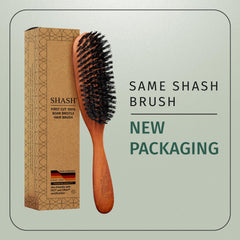 SHASH Classic Cepillo cerdas de jabali distribuyen sebo natural para cabello sedoso