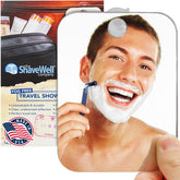 Shave Well: espejo antivaho para viaje, afeitado cómodo sin empañamiento.