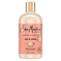 SheaMoisture Coco Hibisco Champú, botella-vertido: hidrata rizos y facilita definición.
