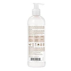 Sheamoisture Daily Hydration Lotion bottle side highlights paraben-free formula.