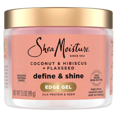 SheaMoisture Define Shine Edge Gel con linaza coco hibisco para bordes definidos y brillantes