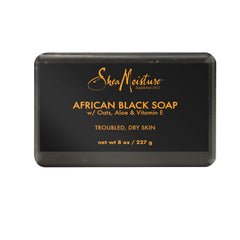 SheaMoisture Jabón negro africano en empaque compacto para uso diario.
