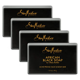 Jabón SheaMoisture Negro Africano para cara y cuerpo, limpieza suave y purificante.