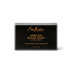 SheaMoisture Jabón Negro Africano para piel grasa, purificación y control del brillo.