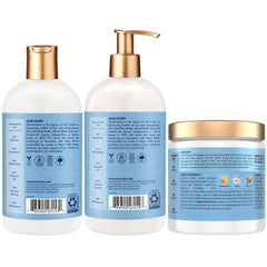 SheaMoisture Acondicionador Manuka Miel Yogur, botella, cabello suave y fácil de peinar.