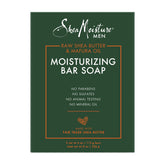 Jabón SheaMoisture Men con vainilla cremosa limpia e hidrata la piel.