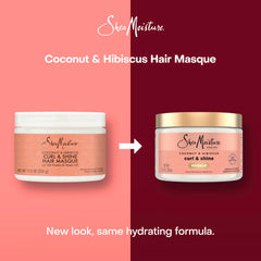 Textura crema SheaMoisture coco hibisco para hidratación intensa.