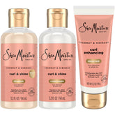 SheaMoisture pack viaje: champú Coco Hibisco vertido suave para rizos definidos.