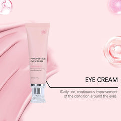 Sheghy PDRN Pink Peptide Eye Serum: aplicación suave bajo los ojos.