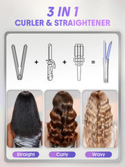 SHEGLAM Hair Cool Lock Airflow Styler placas 3D flotantes para un deslizamiento suave.