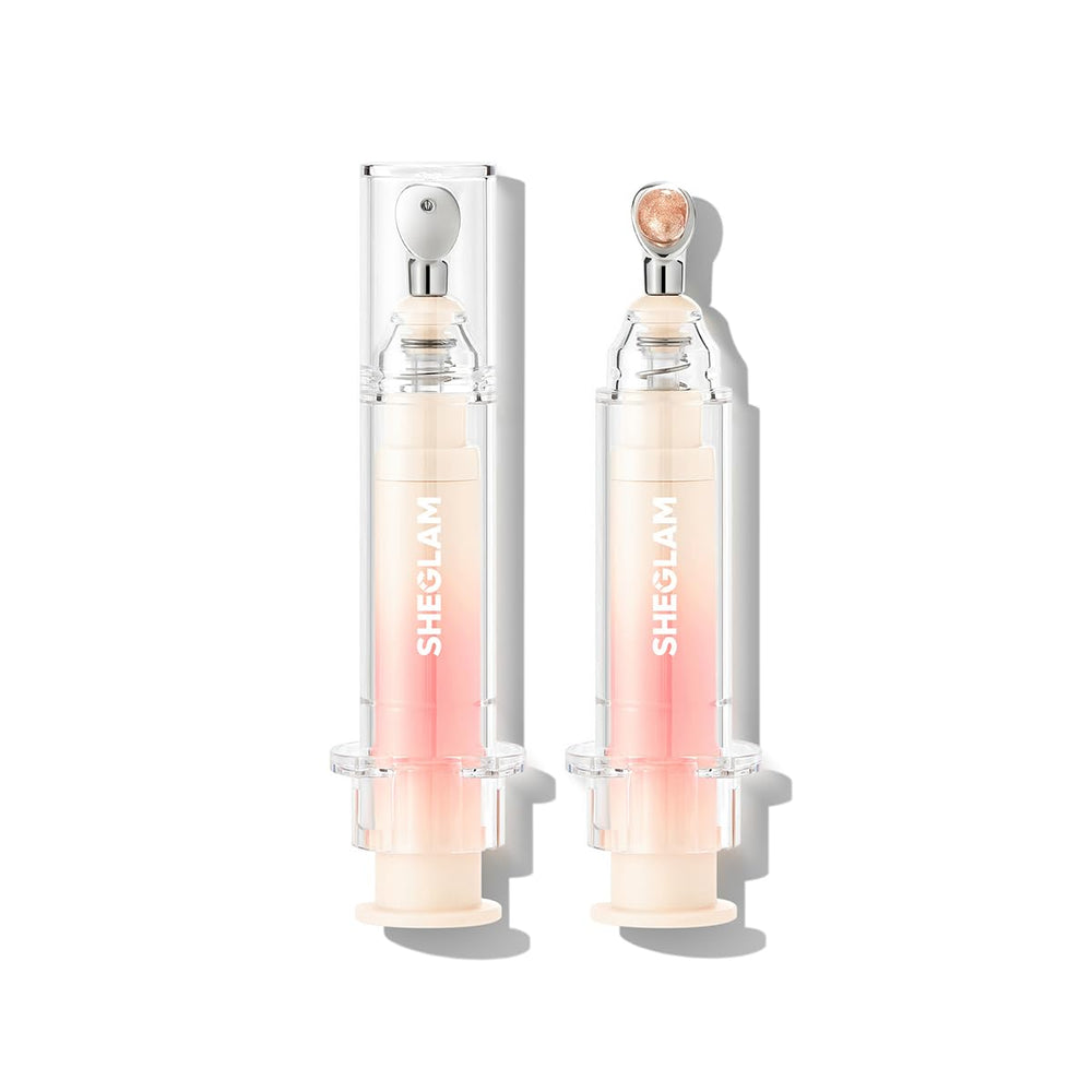 SHEGLAM Booster Shine con boquilla metálica para aplicación precisa y acabado uniforme.