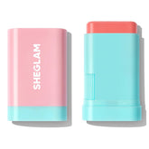 SHEGLAM Glass Glow Blush Stick empaque compacto para viaje.