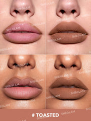 Delineador cremoso SHEGLAM Tostado, close-up con pigmentación intensa