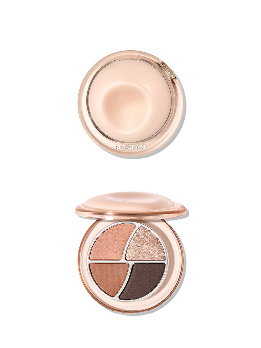 SHEGLAM Teddy Meringue paleta mini sombras mate para looks suaves y duraderos.