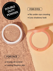 SHEGLAM polvo suelto, compartimento inferior para rostro, control de grasa duradero.