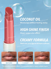 Textura hidratante gracias al aceite de coco en SHEGLAM PoutPerfect Gloss sólido.