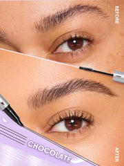 SHEGLAM Real Flow Lapiz Cejas Laminado Chocolate con cepillo espiral para peinado.