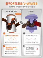 SHEGLAM Waver diseño de dos barras para mayor volumen