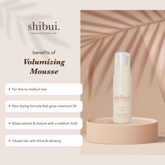 SHIBUI Mousse Volumisante: brillance et couleur plus vibrantes sur cheveux colorés