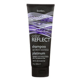ShiKai Color Reflect Platinum Shampoo, botella azul, realza tonos fríos y deja el cabello suave y manejable.