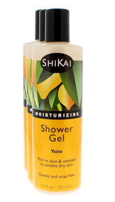 ShiKai Gel Douche Yuzu – bouteille: hydratation douce pour une peau souple après la douche.