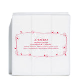 Almohadillas de algodón Shiseido 165 cuadrados para desmaquillar con suavidad.