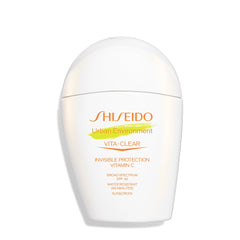 Shiseido Vita-Clear protector solar en botella, acabado sin brillo para maquillaje duradero