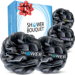Shower Bouquet lufa carbón activado 75 g: exfoliación suave para la piel.