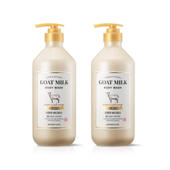 SHOWERMATE botella frontal con leche de cabra y Manuka: hidratación suave diaria.