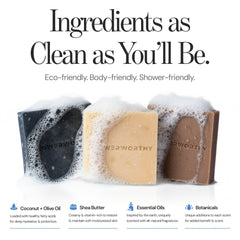 Showerworthy jabon aceites esenciales: aroma natural que mejora la sensación de bienestar.