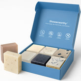 Showerworthy jabon natural regalo: ocho barras para cuidado diario suave y hidratante.