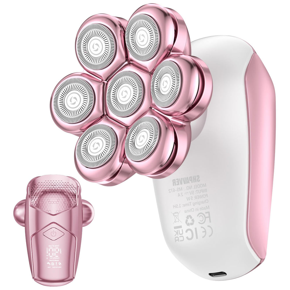 SHPAVVER afeitadora eléctrica para mujeres en piernas, resultado suave y piel lisa.