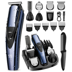 SHPAVVER kit 12 en 1 para barba y detalles, corte uniforme en cualquier lugar