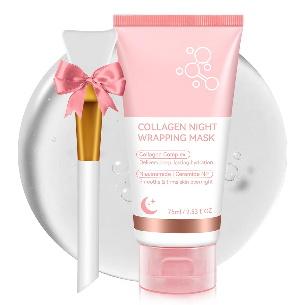 Shuangjia mascarilla nocturna de envoltura con brocha facilita aplicación uniforme y cuidado intensivo.