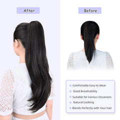 ShulaSHOP ponYtail extensión sintética resistente al calor.