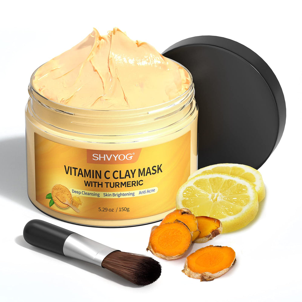 SHVYOG Mascarilla curcuma-kaolín textura lodo para limpieza profunda