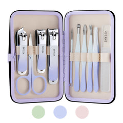 SHYEEH juego de manicura 10 piezas en estuche, protección y organización superiores.