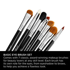 Sigma Beauty brocha sombra E55, aplicación precisa en el pliegue