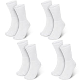 Calcetines Silicherry para eczema blancos, paquete de 4 pares, confortable y protegido.