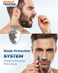 Silkslide TWIZZER operación manual para control directo del vello nasal