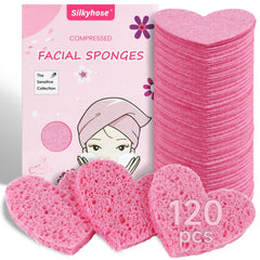 Silkyhose esponja facial en forma de corazón para limpieza suave y profunda