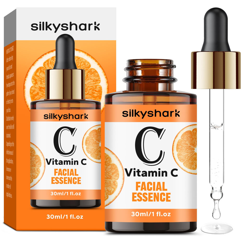 Envase compacto de SilkyShark Vitamina C Serum para uso diario