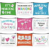 SilTriangle bolsa de maquillaje Mahjong estilo 1, ideal para viaje y organización diaria.